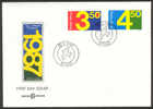 NORWAY FDC 1987 «Coloured Numbers». Perfect, Cacheted Unadressed Cover - FDC