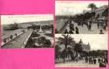 Lot De 3 Cartes De Nice - La Promenade Des Anglais - Animée - L.L. ( N 1937 ) - Lots, Séries, Collections