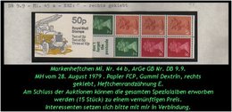 Grossbritannien - August 1979, 50 P Markenheftchen Mi. Nr. 44 B, Rechts Geklebt. - Markenheftchen