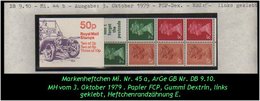Grossbritannien - Oktober 1979, 50 P Markenheftchen Mi. Nr. 45 A, Links Geklebt. - Carnets