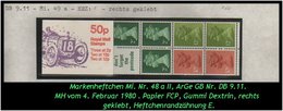 Grossbritannien - Februar 1980, 50 P Markenheftchen Mi. Nr. 48 A I, Links Geklebt. - Carnets