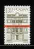 POLAND 1976 100TH ANNIVERSARY OF POZNAN POLISH THEATRE NHM Art Architecture - Unused Stamps
