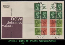 Grossbritannien – Markenheftchenblätter 88 + 89 Auf FDC. –RR- - Booklets