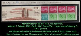 Grossbritannien - Februar 1982, 50 P Markenheftchen Mi. Nr. 59 A, Rechts Geklebt. - Markenheftchen