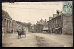 CPA  ANCIENNE- FRANCE- AUFFAY (76)- LA PLACE DE L'EGLISE  AVEC BEL ATTELAGE GROS PLAN- COMMERCES- ROULOTTE- - Auffay