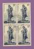 MONACO TIMBRE N° 351 OBLITERE STATUE DU PRINCE ALBERT EN MARIN BLOC DE 4 - Used Stamps