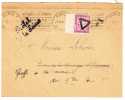 FRANCE 1924 LETTRE DE PARIS A PARIS TAXEE -  (#167) - Lettres & Documents