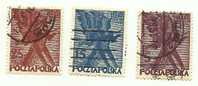 1930 - Polonia 351/53 Insurrezione C374    ----- - Gebruikt