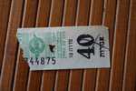 TITRE DE TRANSPORT >> 1963  2 TICKETS BILLETS  D' AUTOBUS BUS CAR  >>  ISRAEL  Poinçonné TARIF >>  40 & 50 AGOROT - Mundo