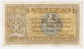 SCOTLAND:  1 Pound 16.10.1943 AU *P-91c  *BANK OF SCOTLAND*   RARE BANKNOTE! - 1 Pound