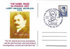 Prix Nobel Physique 1907,Albert A. Michelson:oblit.+c.p. Commemorative – Physics Metrological Investigations Carried Out - Fysica