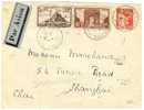 REF LTR7 - EP ENV. TYPE PAIX - 0.50c VOYAGEE PARIS / SHANGHAI NOVEMBRE 1934 TRANSIT SAÏGON - Standard Covers & Stamped On Demand (before 1995)