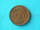 1924 A - 2 RENTENPFENNIG / KM 31 ( For Grade, Please See Photo ) ! - 2 Rentenpfennig & 2 Reichspfennig