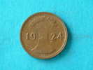 1924 G - 2 REICHSPFENNIG / KM 38 ( For Grade, Please See Photo ) ! - 2 Renten- & 2 Reichspfennig