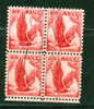 United States 1958 5 Cent Air Mail Issue #C50  Block Of 4 - 2a. 1941-1960 Used