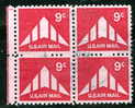 United States 1971 9 Cent Air Mail Issue #C77  Block Of 4 - 3a. 1961-… Used