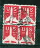 United States 1971 11 Cent Air Mail Issue #C78  Block Of 4 - 3a. 1961-… Used