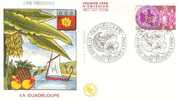 FDC 1° JOUR REGIONS GUADELOUPE BASSE TERRE POINTE A PITRE - 1980-1989