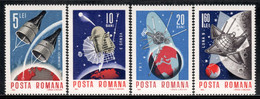 Romania 1966 Mi# 2509-2512 ** MNH - International Achievements In Space - Unused Stamps