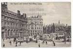 LEEDS UK - CITY SQUARE And POST OFFICE 1921 Old Vintage Postcard - Leeds