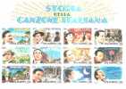 54405)foglietto Commemorativo Serie Storia Della Canzone Italiana Con 12 Valori - Nuovo - Bf43 - Blocs-feuillets