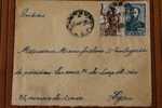 A.E.F.  AFRIQUE EQUATORIALE  FRANCAISE  EX COLONIE FRANCAISE  AFF MULTIPLE  LETTRE  >MARCOPHILIE P/ HORLOGERIE LYON - Lettres & Documents