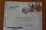 BRAZAVILLE CONGO  >A.E.F.  AFRIQUE EQUATORIALE  FRANCAISE  EX COLONIE 1951 LETTRE  >MARCOPHILIE P/ HORLOGERIE LYON - Cartas & Documentos