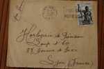 PORT GENTIL >A.O.F.  AFRIQUE EQUATORIALE   FRANCAISE  EX COLONIE 1951 LETTRE  + FLAMME >MARCOPHILIE P/ HORLOGERIE LYON - Storia Postale