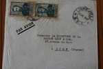 LIBREVILLE  A.E.F. AFRIQUE EQUATORIALE  FRANCAISE  EX COLONIE 1954 LETTRE >MARCOPHILIE P/ HORLOGERIE LYON - Lettres & Documents