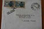 LIBREVILLE  A.E.F. AFRIQUE EQUATORIALE  FRANCAISE  EX COLONIE 1954 LETTRE >MARCOPHILIE P/ HORLOGERIE LYON - Covers & Documents