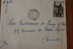 LIBREVILLE  A.E.F. AFRIQUE EQUATORIALE  FRANCAISE  EX COLONIE 1954 LETTRE >MARCOPHILIE P/ HORLOGERIE LYON - Cartas & Documentos