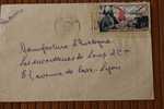 LIBREVILLE  A.E.F. AFRIQUE EQUATORIALE  FRANCAISE  EX COLONIE 1954 LETTRE >MARCOPHILIE P/ HORLOGERIE LYON - Storia Postale