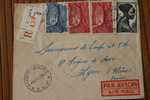 POINTE NOIRE   A.E.F. AFRIQUE EQUATORIALE  FRANCAISE  EX COLONIE 1950 LETTRE  Recommandé >MARCOPHILIE P/ HORLOGERIE LYON - Storia Postale