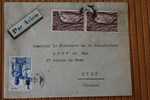 A.E.F. AFRIQUE EQUATORIALE  FRANCAISE  EX COLONIE 1950 LETTRE  >MARCOPHILIE P/ HORLOGERIE LYON - Cartas & Documentos