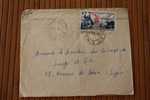 KOULA-MOUTOU  A.E.F. AFRIQUE EQUATORIALE  FRANCAISE  EX COLONIE 1954 LETTRE  >MARCOPHILIE P/ HORLOGERIE LYON - Storia Postale