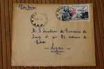 FORT LAMY    A.E.F. AFRIQUE EQUATORIALE  FRANCAISE  EX COLONIE 1952 LETTRE  >MARCOPHILIE P/ HORLOGERIE LYON - Cartas & Documentos