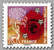 France Autoadhésif ** N°  498 - Voeux 2011 -  Rose Rouge & Renne Avec Feuillage - Unused Stamps