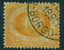 SAN MARINO 1877 CIFRA O STEMMA 5 C,GIALLO USATO LUX - Used Stamps