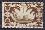 French Oceania 1942 Mi. 167    5 C France Libre Polynesische Hausboot Lothringer Kreuz MH* - Sonstige & Ohne Zuordnung