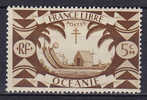 French Oceania 1942 Mi. 167    5 C France Libre Polynesische Hausboot Lothringer Kreuz MH* - Andere & Zonder Classificatie