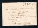 Pays-Bas Precurseur 1824 Lettre Marque DELFT + 2 Pour Amsterdam - ...-1852 Prephilately