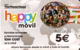 TARJETA DE ESPAÑA DE PREPAGO DE HAPPY MOVIL 5 EUROS - Autres & Non Classés