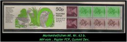 Grossbritannien - 1983, 50 P Markenheftchen Mi. Nr. 63 B. - Postzegelboekjes