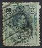 50 Centimos Alfonso XIII Medallon, Perforado Comercial CL, Num 277 º - Gebraucht