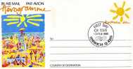 Australia 1989 Aerogramme 60c Sun & Beach First Day Of Issue - Aérogrammes