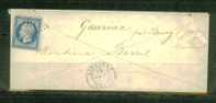 FRANCE N° 10 Obl. S/Lettre Entiére - 1852 Luigi-Napoleone