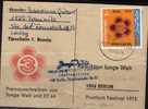 Weltfestspiele Berlin Sonderwert 1973 DDR Spenden-Marke Michel #1 O 90€ Offizielle Postkarte Mit DV 1.Runde Orange Rar - Altri & Non Classificati