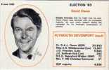 ELECTION 83 - N°7 - David OWEN - Plymouth Devonport  Result, -  Tirage Limite (22163) - Political Parties & Elections