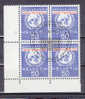 1962  ONU    BLOC DE 4  N°36   OBLITERE    CATALOGUE  ZUMSTEIN - Dienstzegels