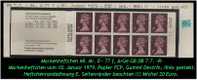 Grossbritannien - Januar 1979 - 70 P. Markenheftchen Mi. Nr. 0-77 E, Links Geklebt. -RR- - Postzegelboekjes
